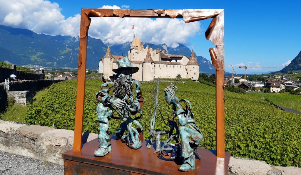 Sculpturevalais 3e Âge de Fer La leçon de taille La Leçon de taille