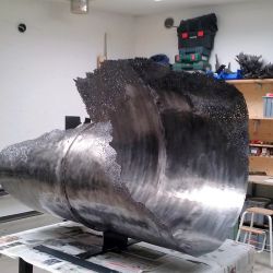 Sculpture Valais - 3e Âge de Fer - Catégorie : Fer - Titre : Feuille Nervurée - Profil gauche